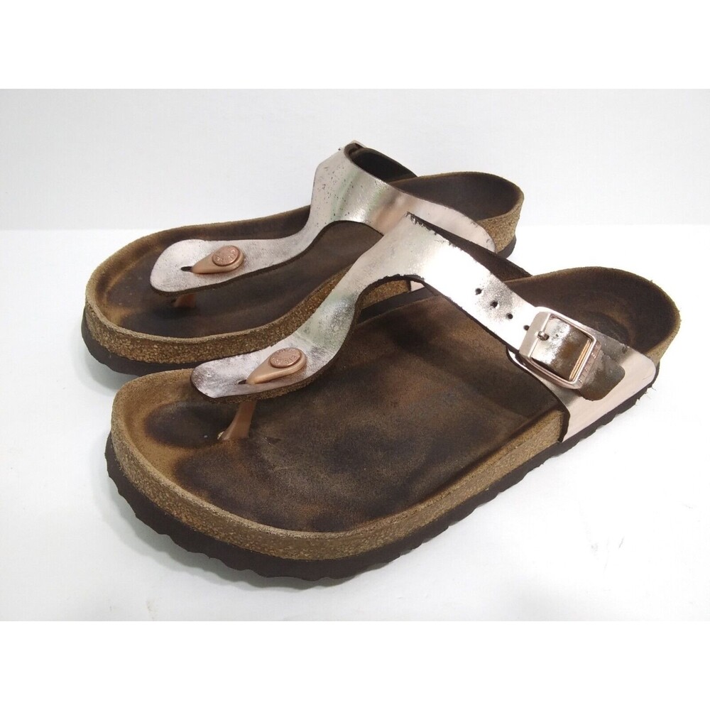 Birkenstock Women's Size 8 39 Gizeh Thong Style Sandals Pink Pearl Metallic